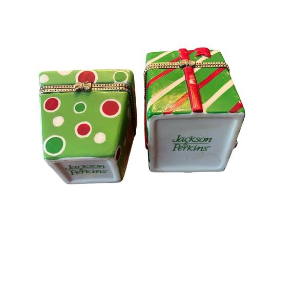 Jackson & Perkins Porcelain Christmas Present Trinket Boxes - Picture 3 of 5